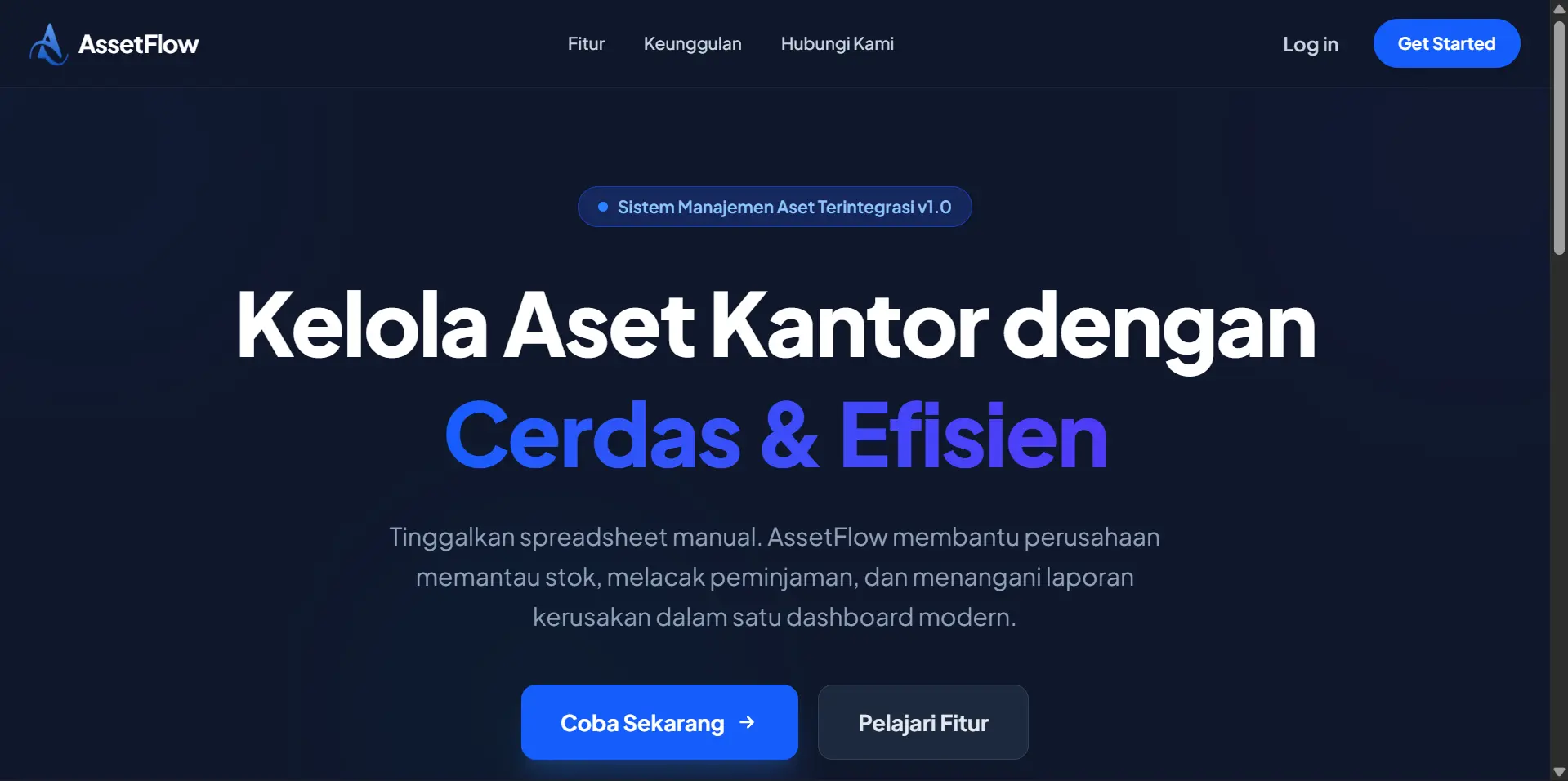 AssetFlow Landing Page